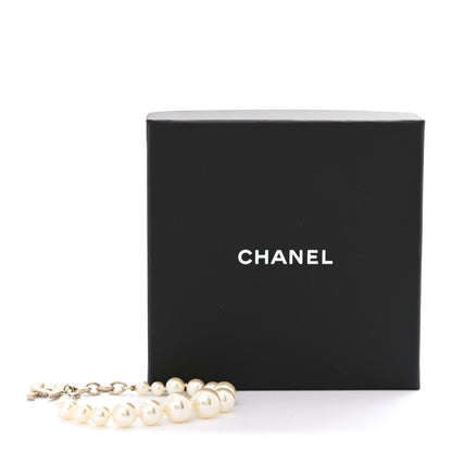 Chanel Graduated Pearl Crystal CC Bracelet Gold 5 of 5