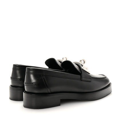 Hermes Calfskin Womens Hot Loafer 36.5 Black 5 of 9