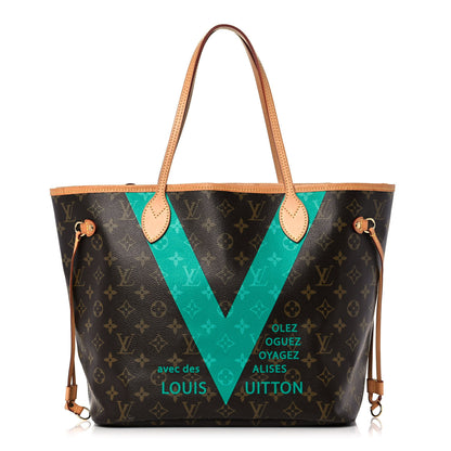 Louis Vuitton Monogram V Neverfull MM Turquoise 3 of 22
