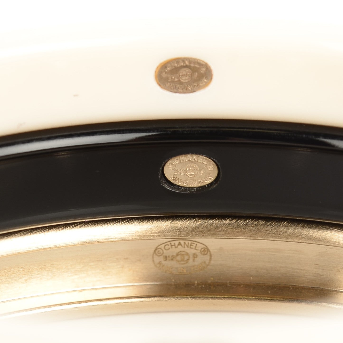 Resin Metal CC Bangle Set of 3
