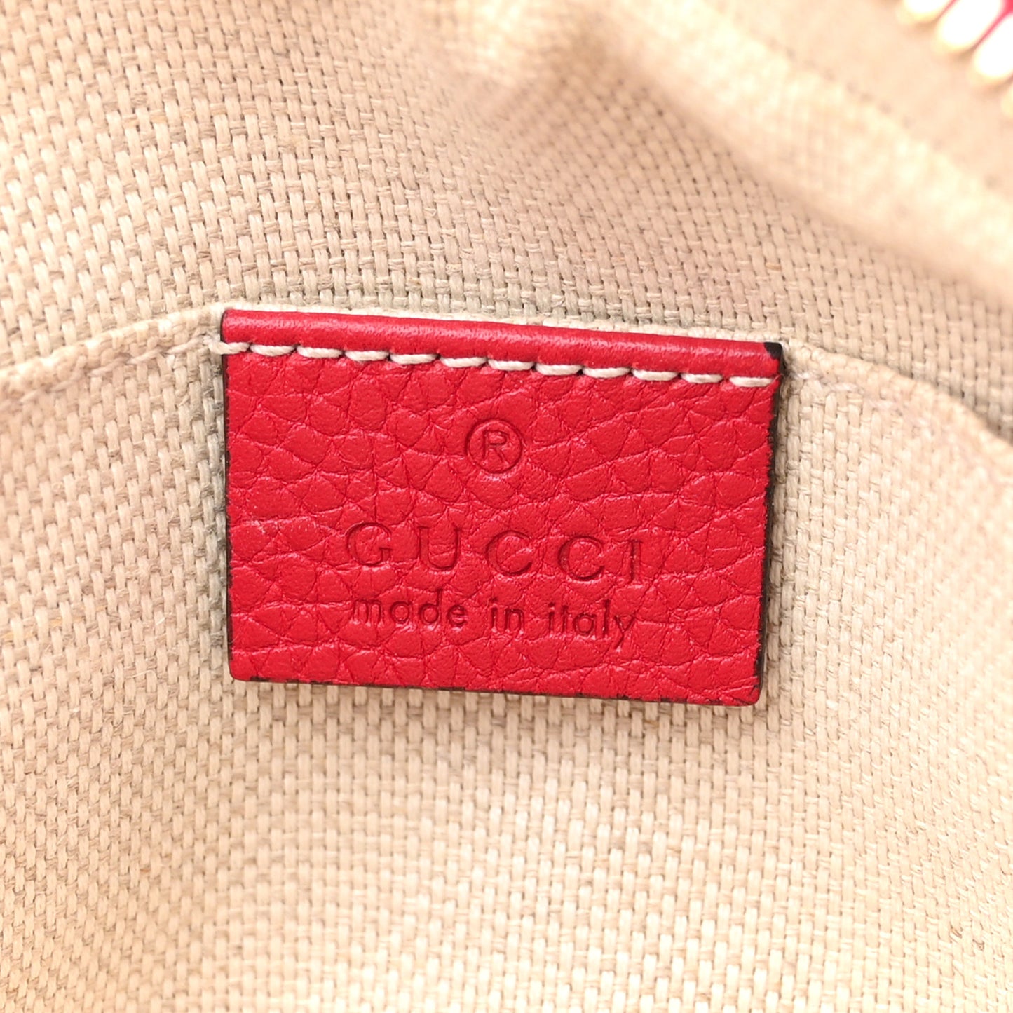 Pebbled Calfskin Small Soho Disco Bag Tabasco Red