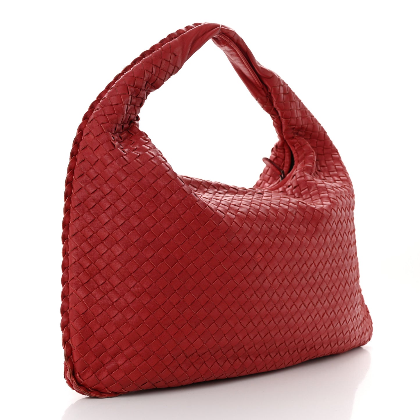 Nappa Intrecciato Large Veneta Hobo Brique