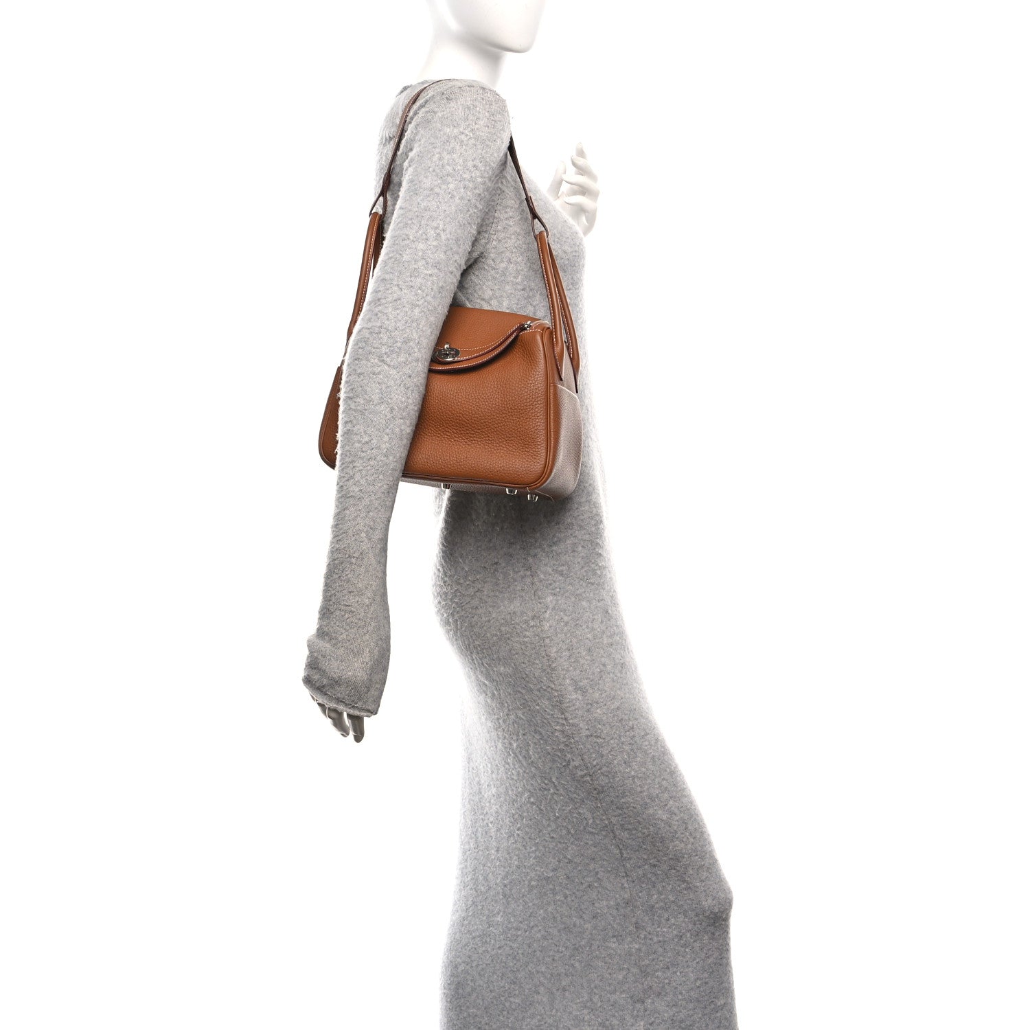 Hermes Taurillon Clemence Lindy 26 Gold 2 of 11