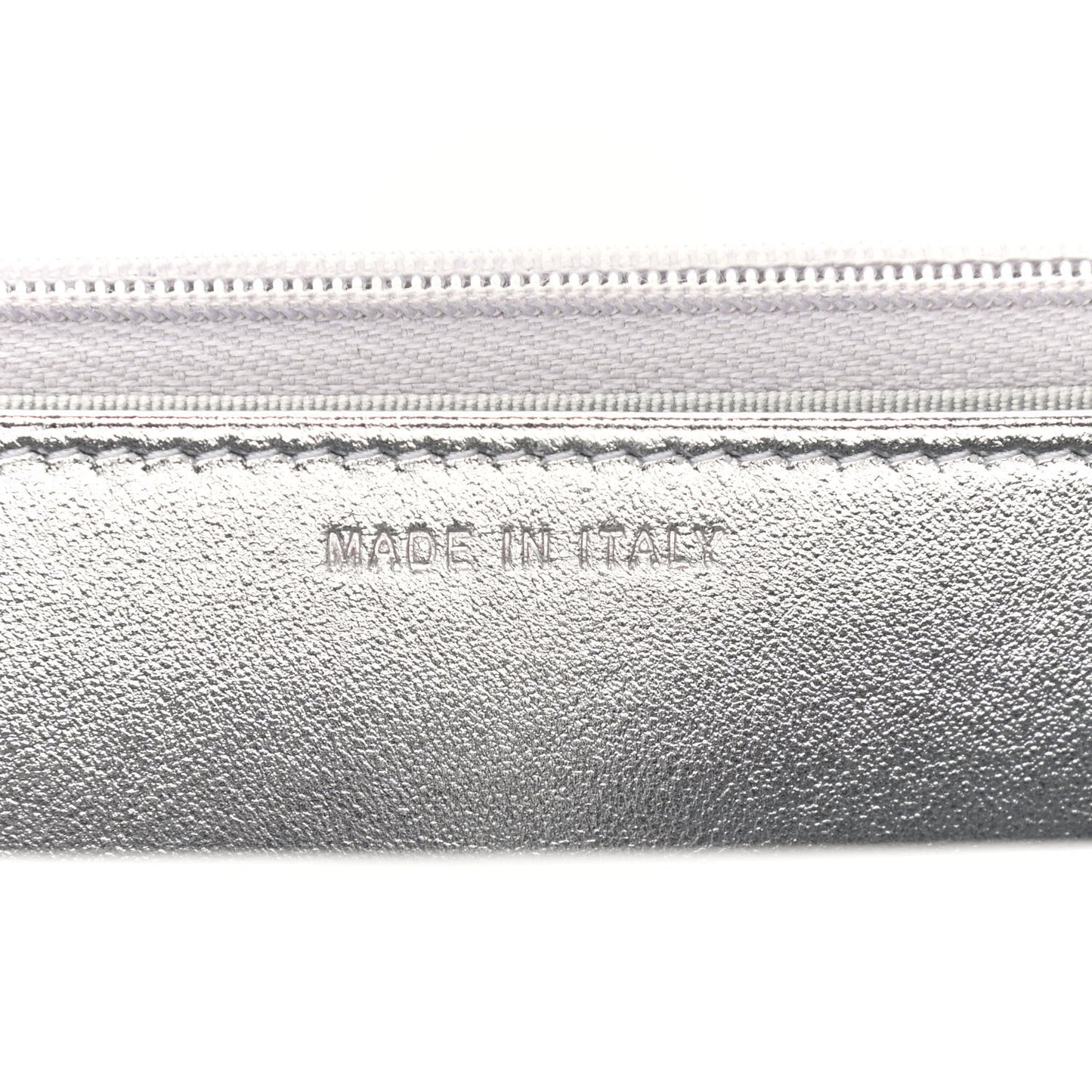 Gradient Metallic Calfskin Quilted Wallet On Chain WOC Silver Blue Yellow Purple