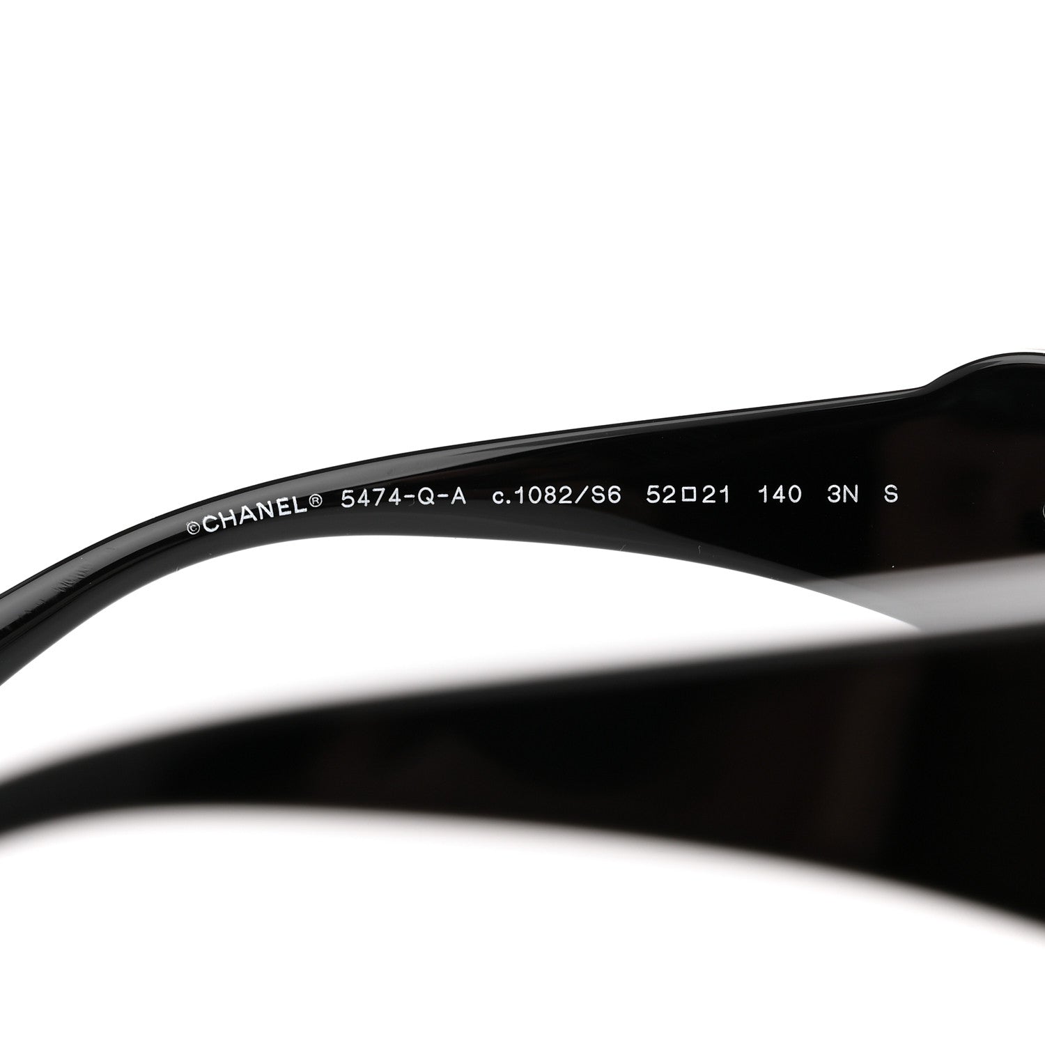 Chanel Acetate Calfskin Square Sunglasses 5474-Q-A Black White 5 of 8