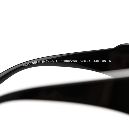 Chanel Acetate Calfskin Square Sunglasses 5474-Q-A Black White 5 of 8
