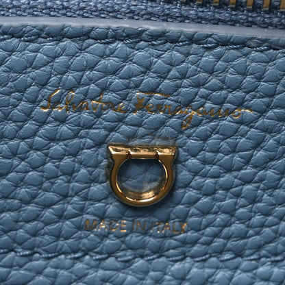 Salvatore Ferragamo Hammered Calfskin Double Handle Small Amy Tote  Chambry 6 of 12