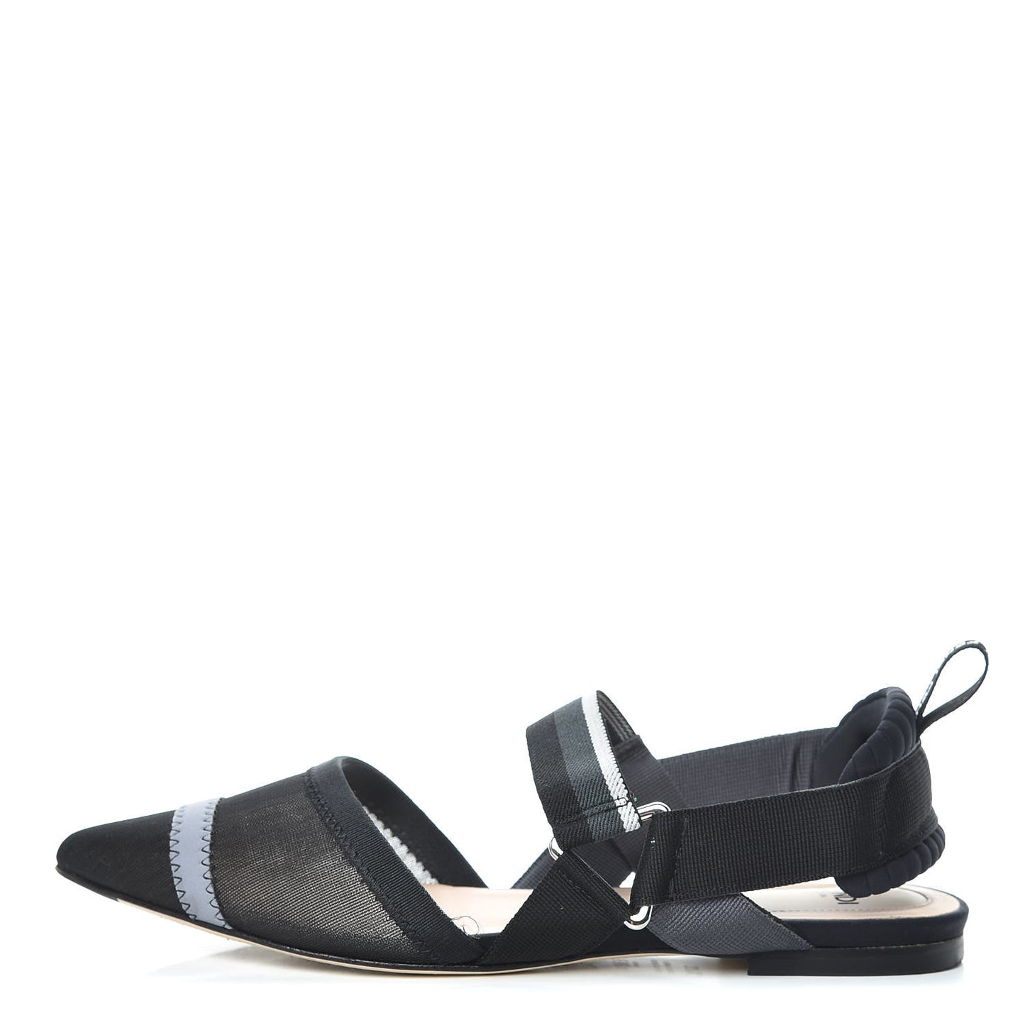 Technical Mesh Colibri Slingback Ballerina Flats 37.5 Black Asfalto