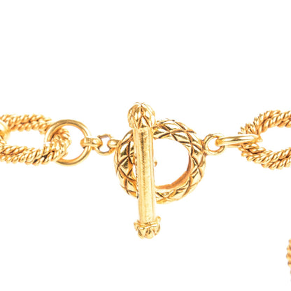 Chanel CC Pendant Necklace Gold 3 of 5