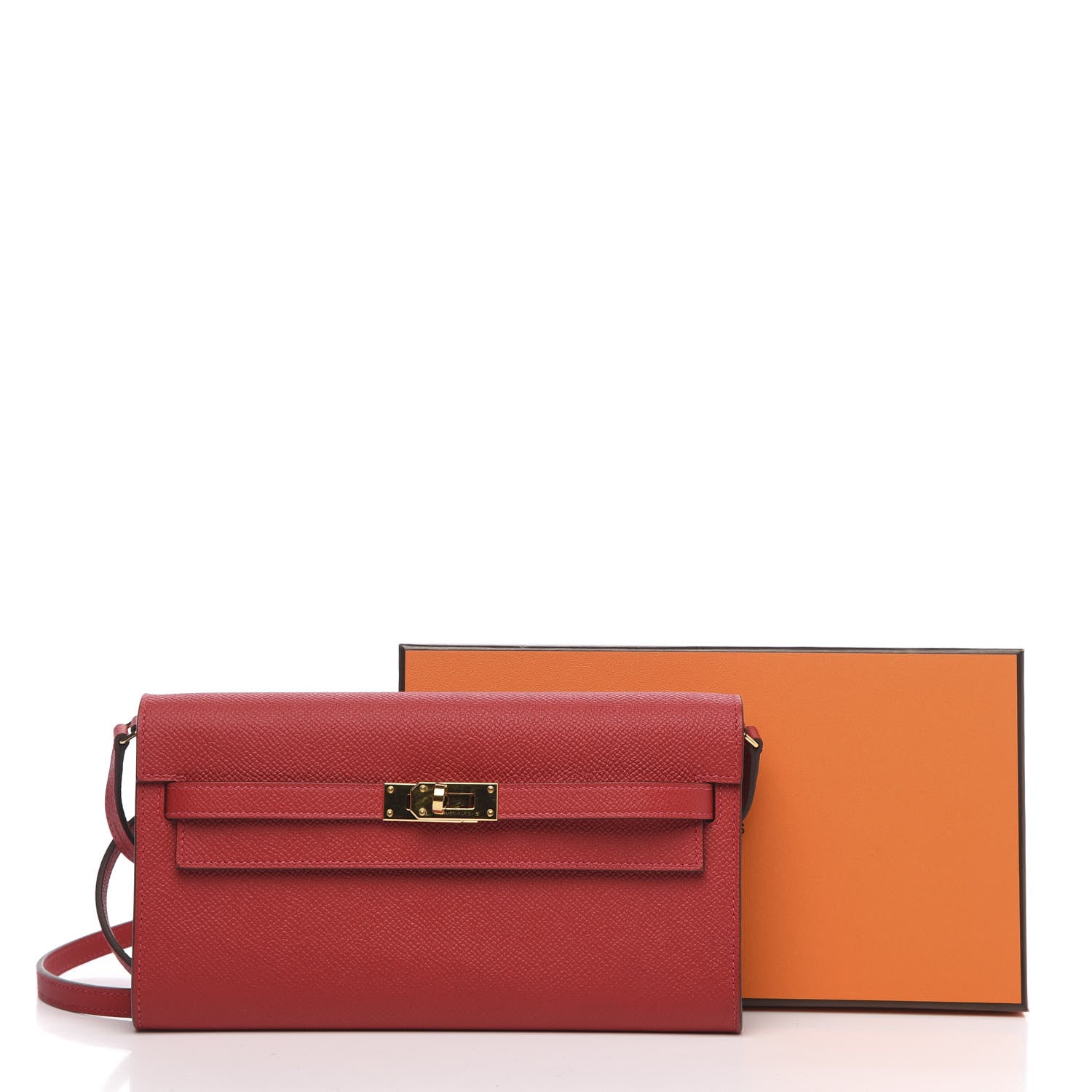 Hermes Epsom Kelly Wallet To Go Rouge Casaque 12 of 12