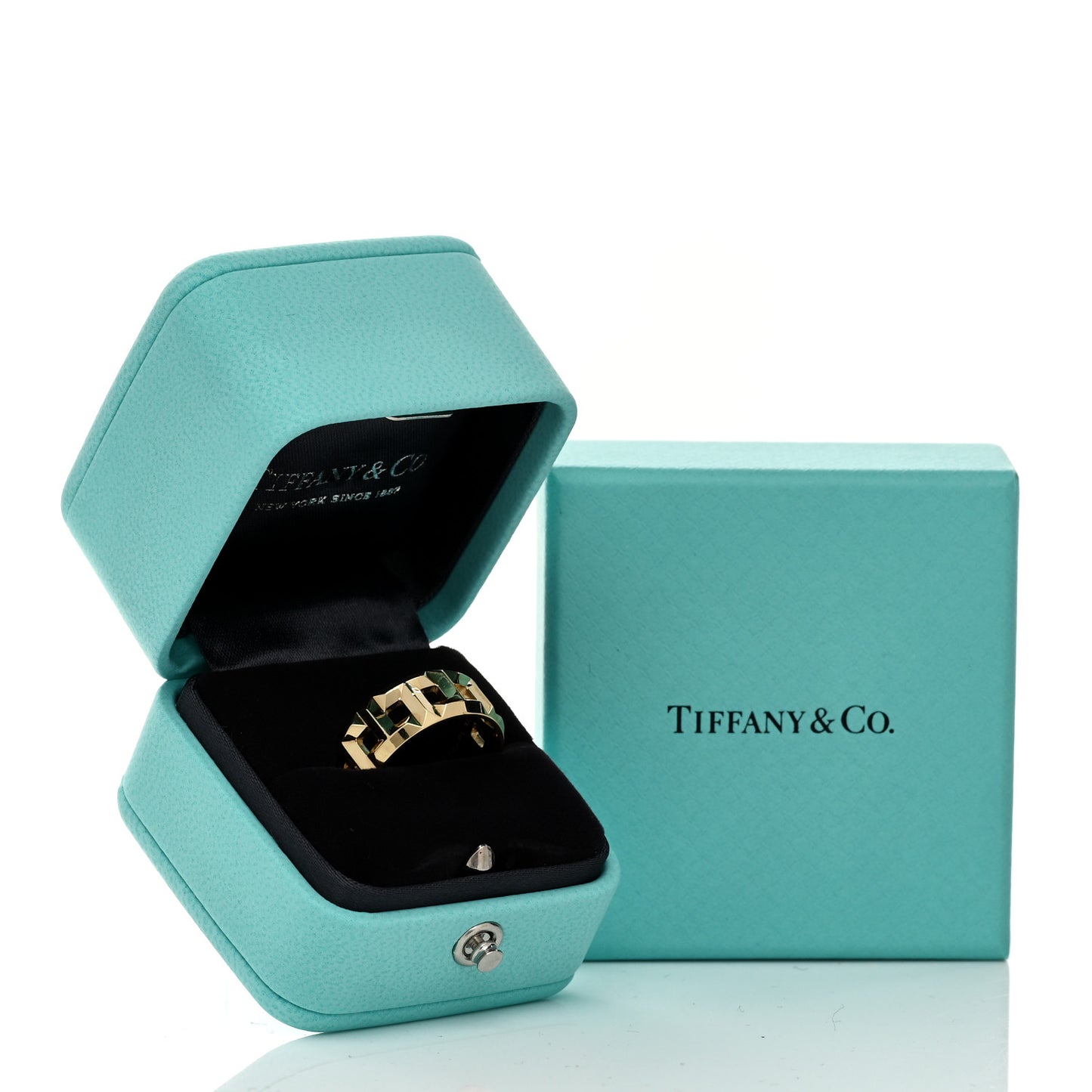 18K Yellow Gold T True Wide Ring 54 7
