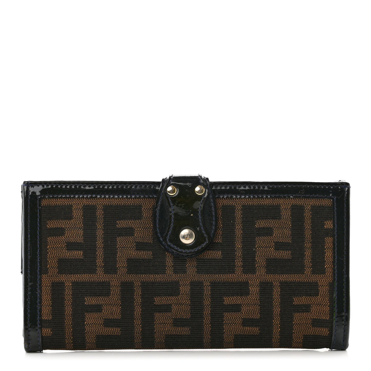 Zucca Patent Continental Wallet Tobacco Blue