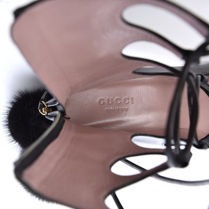 Gucci Calfskin Heloise Lace Up Ankle Boots 37.5 Black 7 of 7