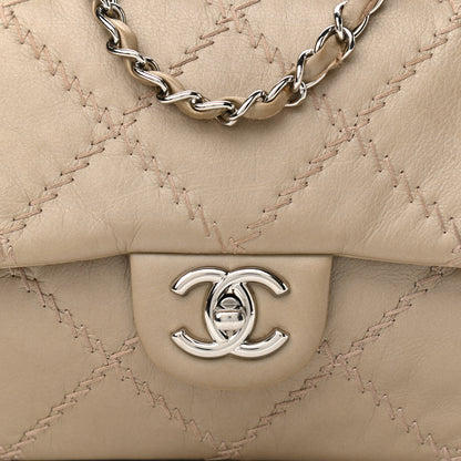 Chanel Metallic Lambskin Stitched Mini Flap Beige 9 of 13