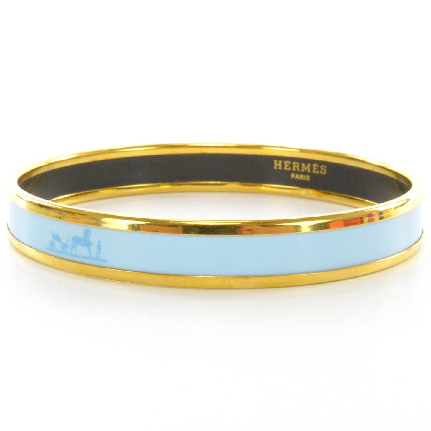 Enamel Narrow Caleche Bracelet PM Bleu