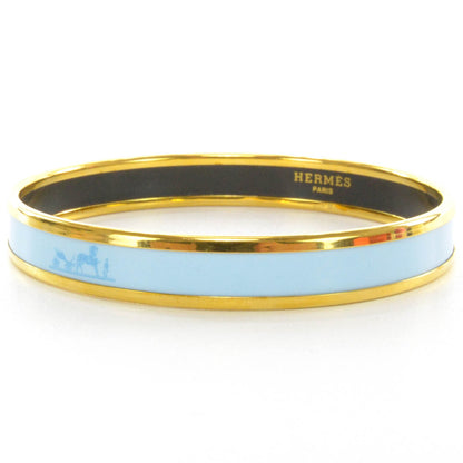 Hermes Enamel Narrow Caleche Bracelet PM Bleu 4 of 8