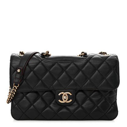 Chanel Calfskin Quilted Large Perfect Edge Flap Black 1 of 15