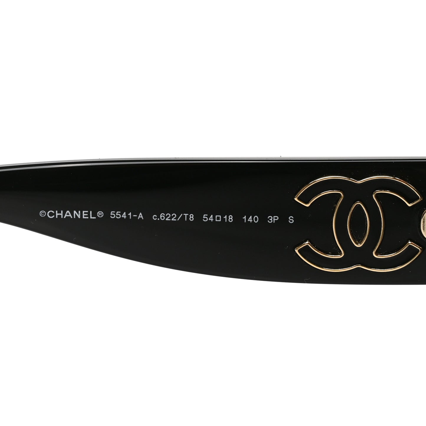 Acetate CC Square Sunglasses 5541-A Black