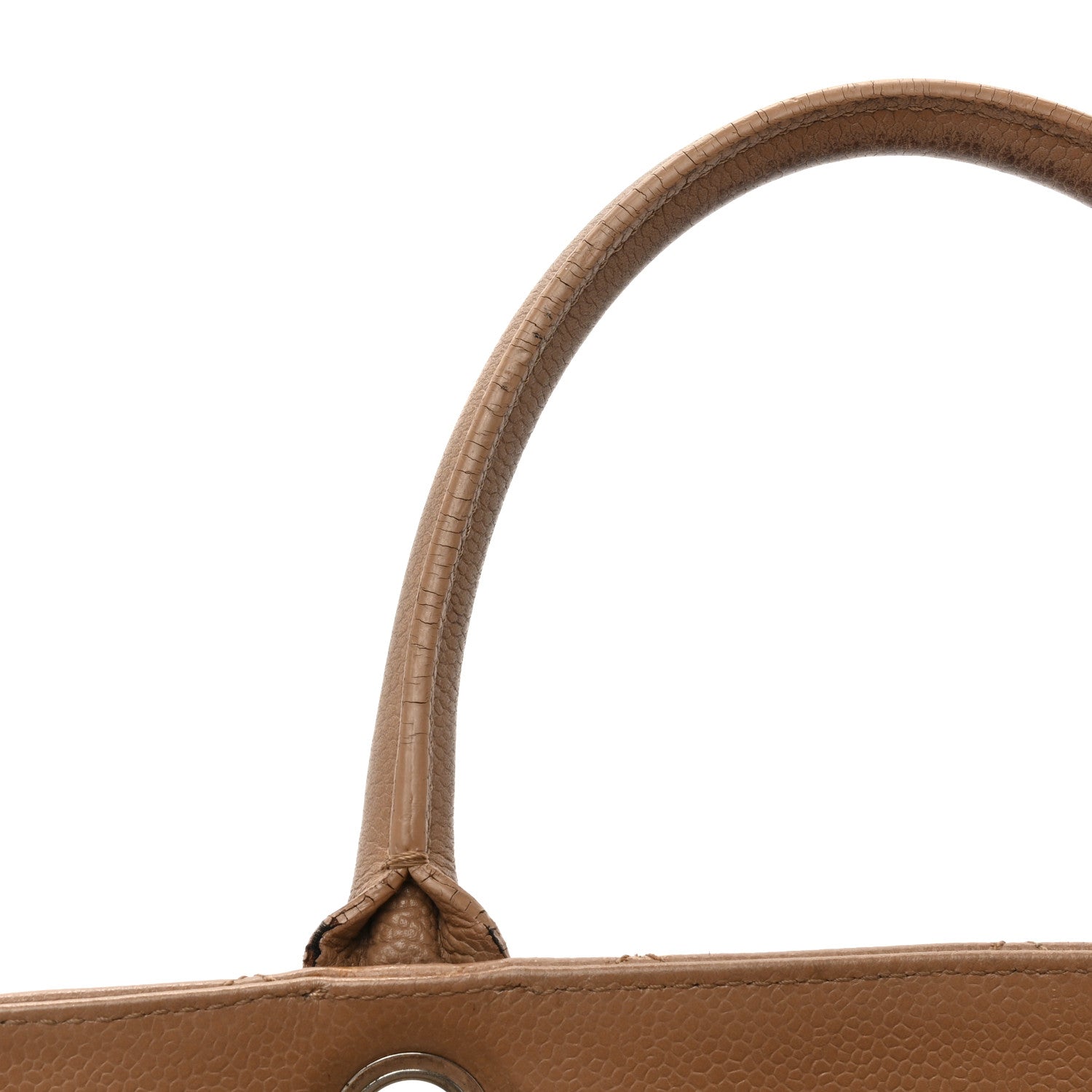 Chanel Caviar Medium Soft CC Top Handle Tote Dark Beige 20 of 29