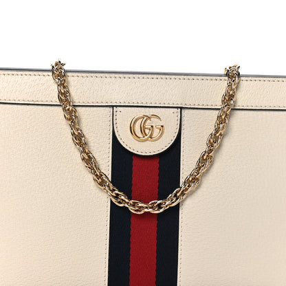 Gucci Textured Calfskin Web Small Ophidia Chain Shoulder Bag Mystic White 8 of 10
