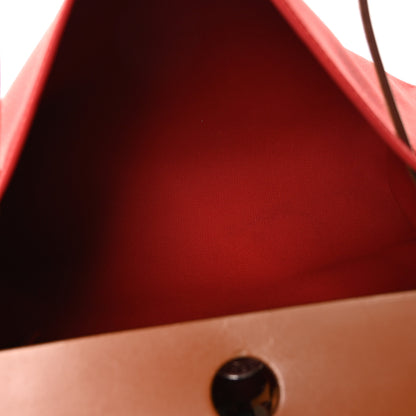 Hermes Vache Hunter Toile Herbag Zip 31 PM Rouge Tomate Natural 6 of 11