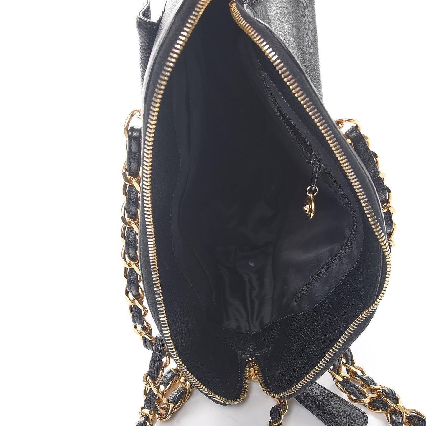 Caviar Flap Shoulder Bag Black