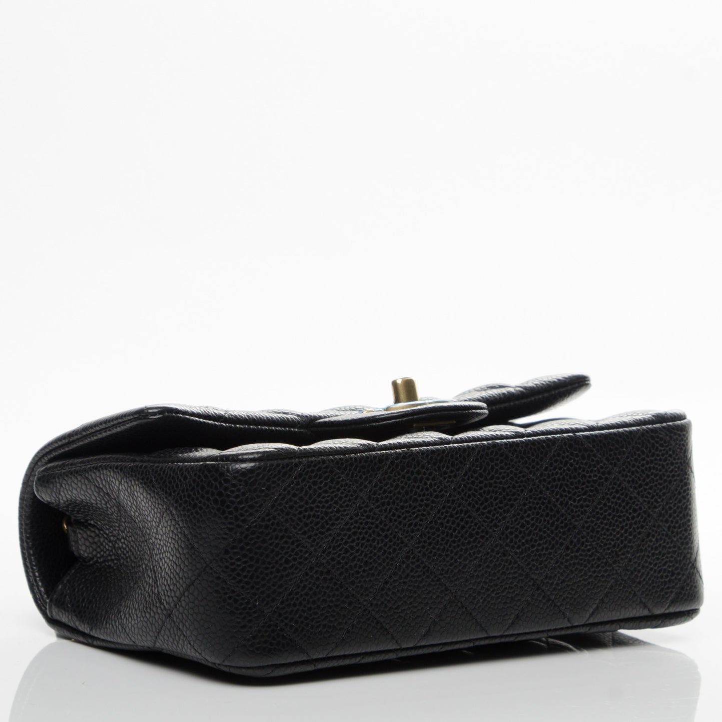 Caviar Quilted Mini Rectangular Flap Black