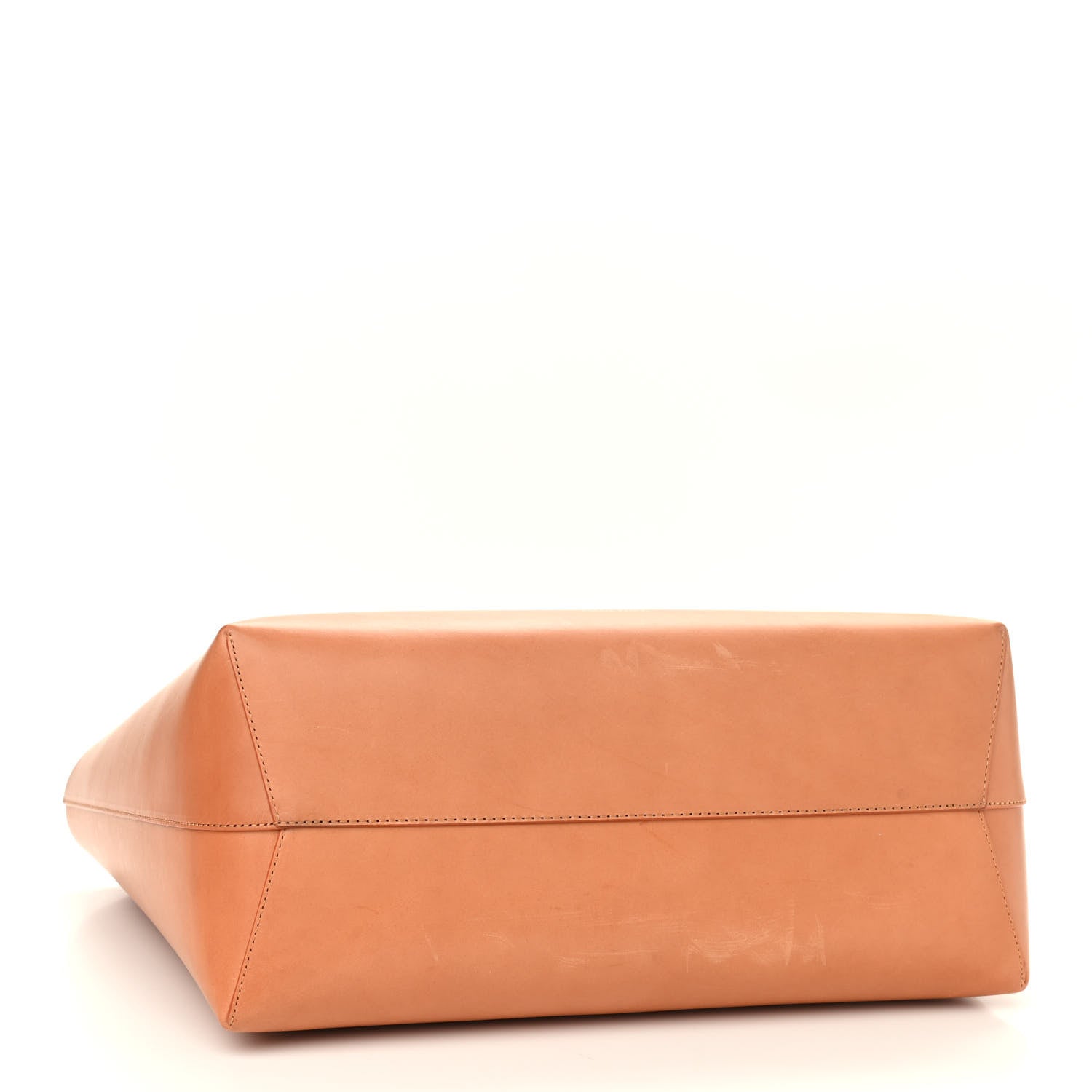 Mansur Gavriel Vegetable Tanned Calfskin Large Shopping Bag Camello Orange 5 of 11