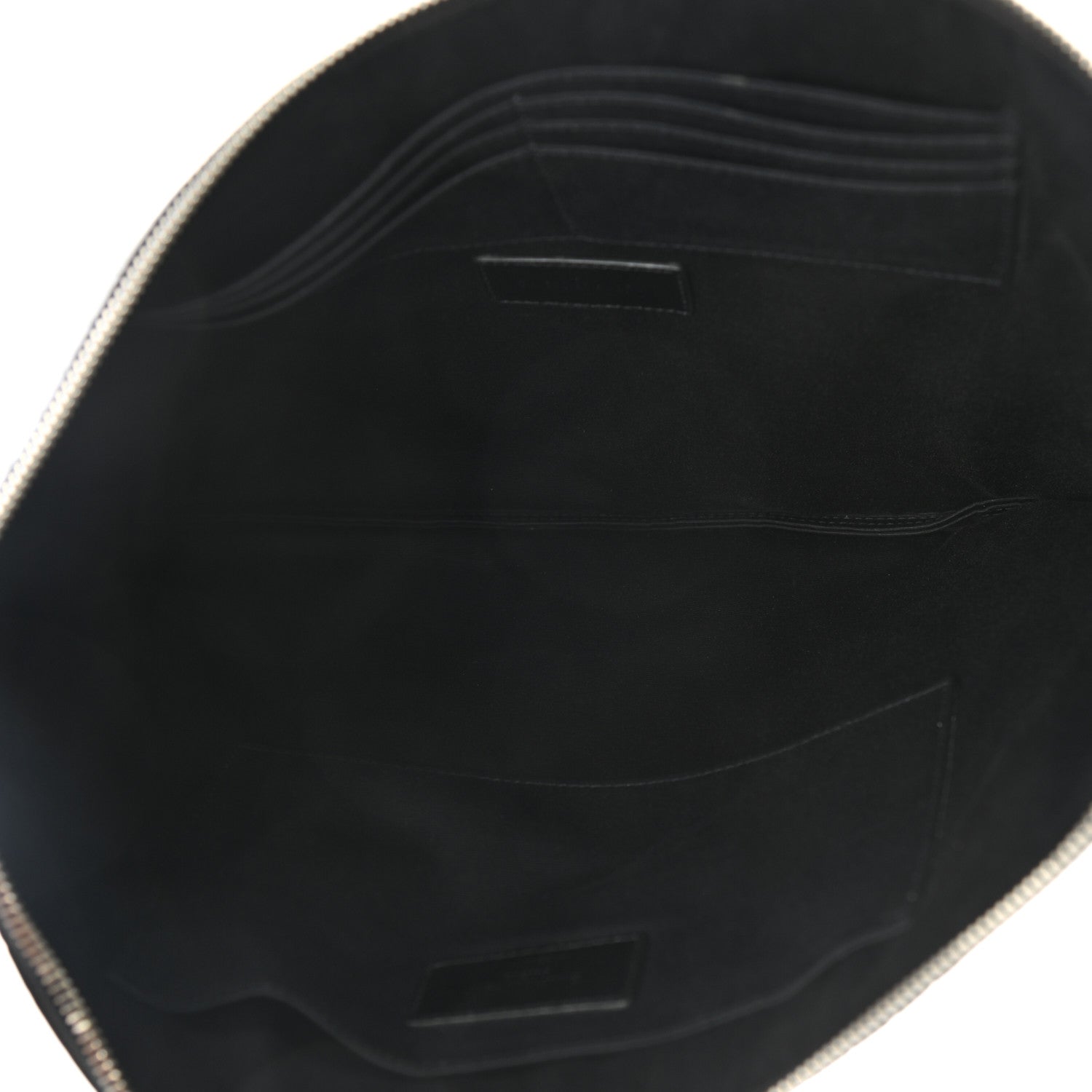 Saint Laurent Calfskin Crocodile Embossed Document Holder Black 5 of 8