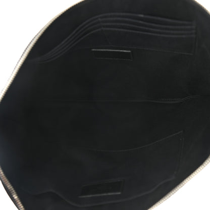 Saint Laurent Calfskin Crocodile Embossed Document Holder Black 5 of 8