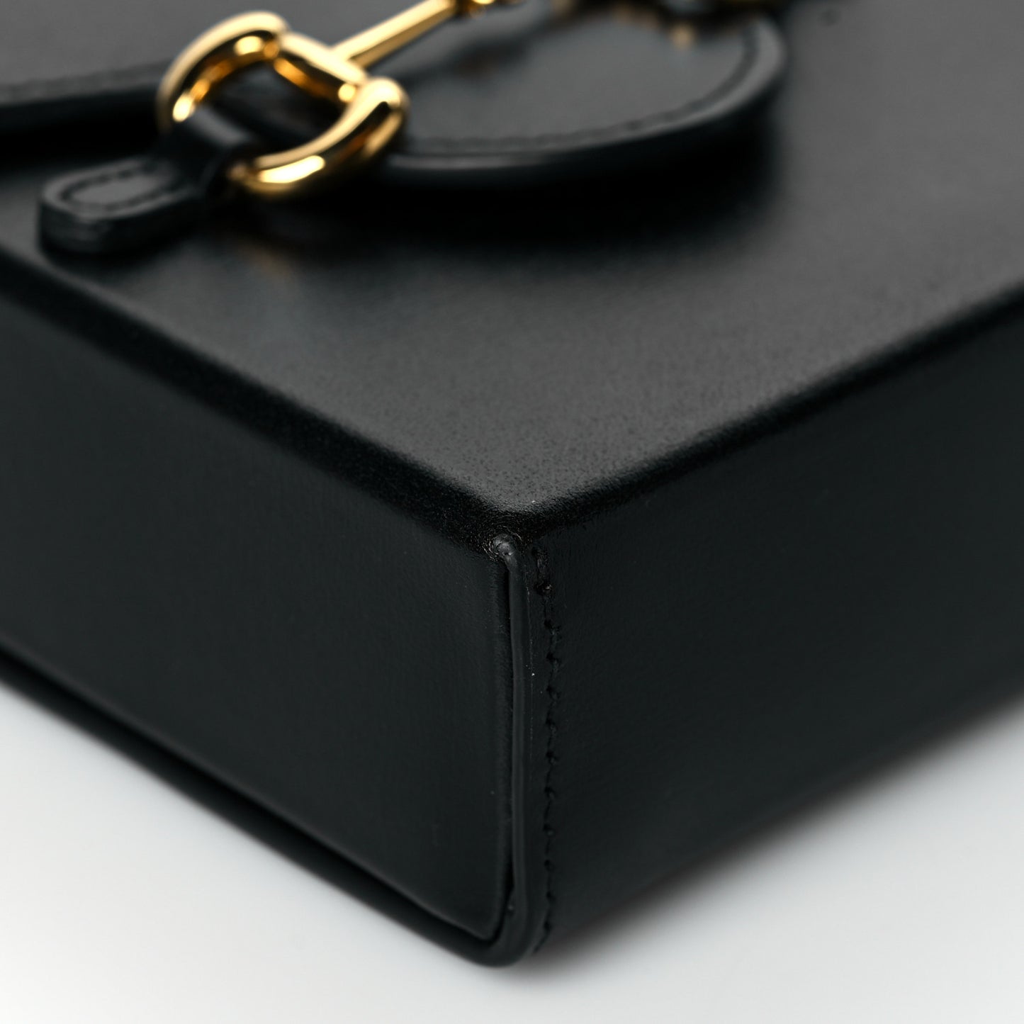 Boarded Plutone Calfskin Mini Horsebit 1955 Crossbody Bag Black