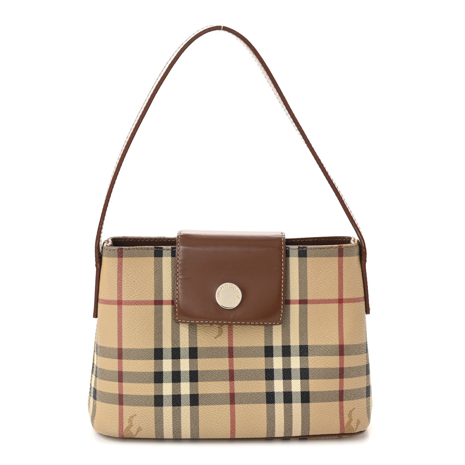 Burberry House Check Small Tote Dark Brown 1 of 11