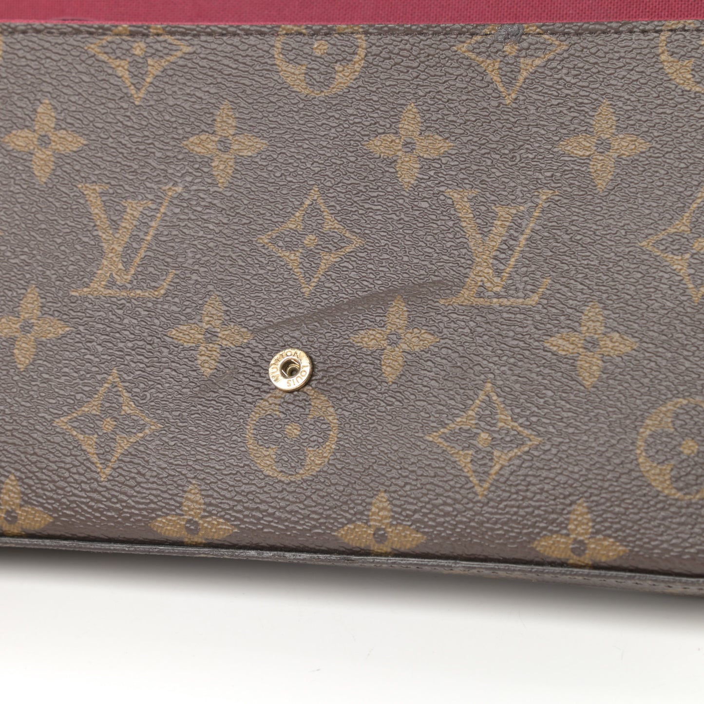 Monogram Pochette Felicie Chain Wallet Fuchsia