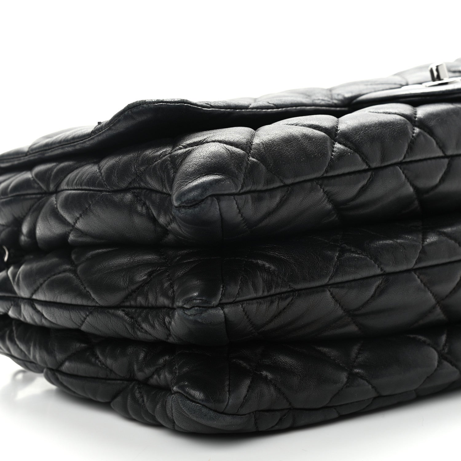 Chanel Lambskin Quilted Maxi Chanel 3 Flap Black 7 of 11