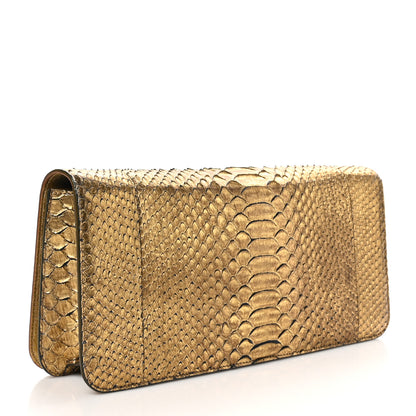 Tom Ford Metallic Snakeskin Natalia East-West Shoulder Bag Gold 3 of 9