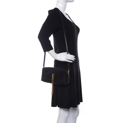 Saint Laurent Lambskin Monogram Tassel Kate 99 Black 3 of 11