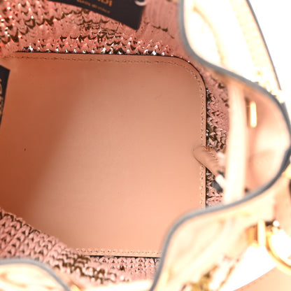 Fendi Raffia Vitello King F is Fendi FF Crochet Mini Mon Tresor Bucket Bag Natural Light Rose 5 of 10