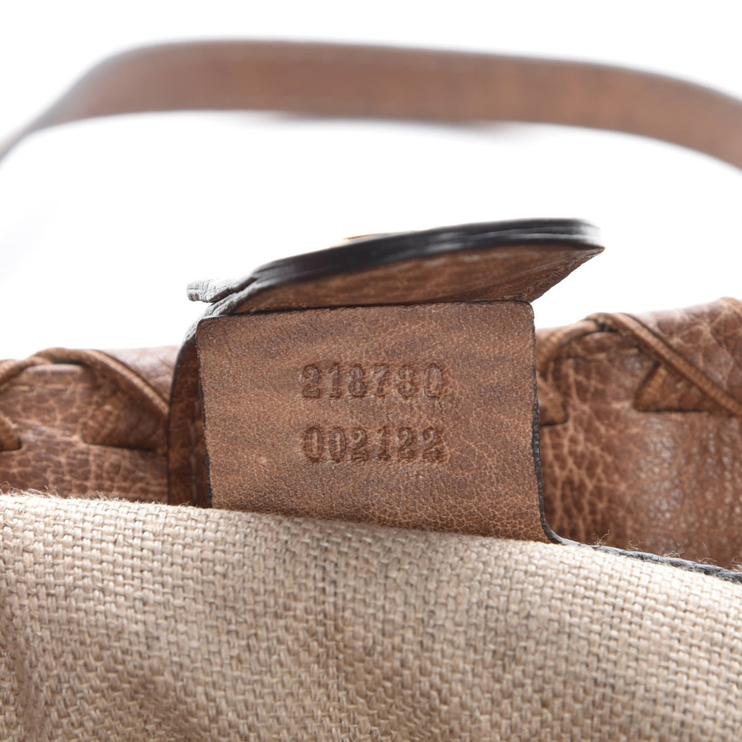 Monogram Medium Bamboo Tassel Tote Light Brown