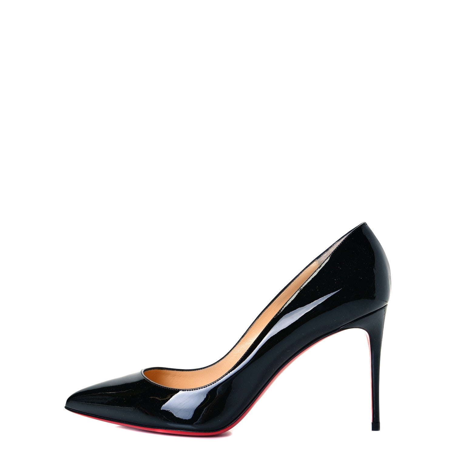 Christian Louboutin Patent Pigalle Follies 85 Pumps 41 Black 1 of 9