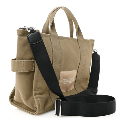 Marc Jacobs Cotton Canvas Medium The Traveler Tote Bag Slate Green 3 of 14