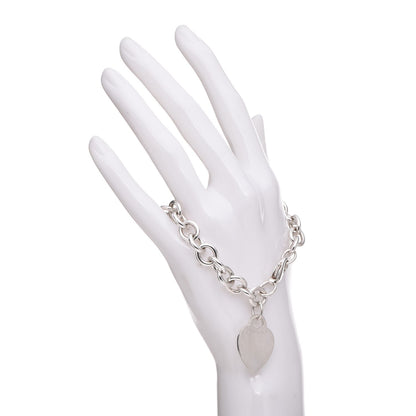 Tiffany Sterling Silver Heart Tag Charm Bracelet 2 of 5