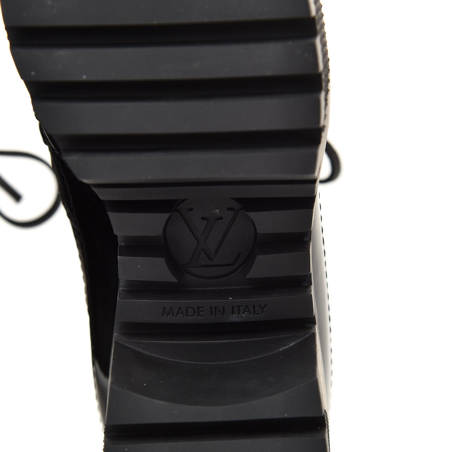Suede Calfskin Monogram Laureate Platform Desert Boots 35 Black
