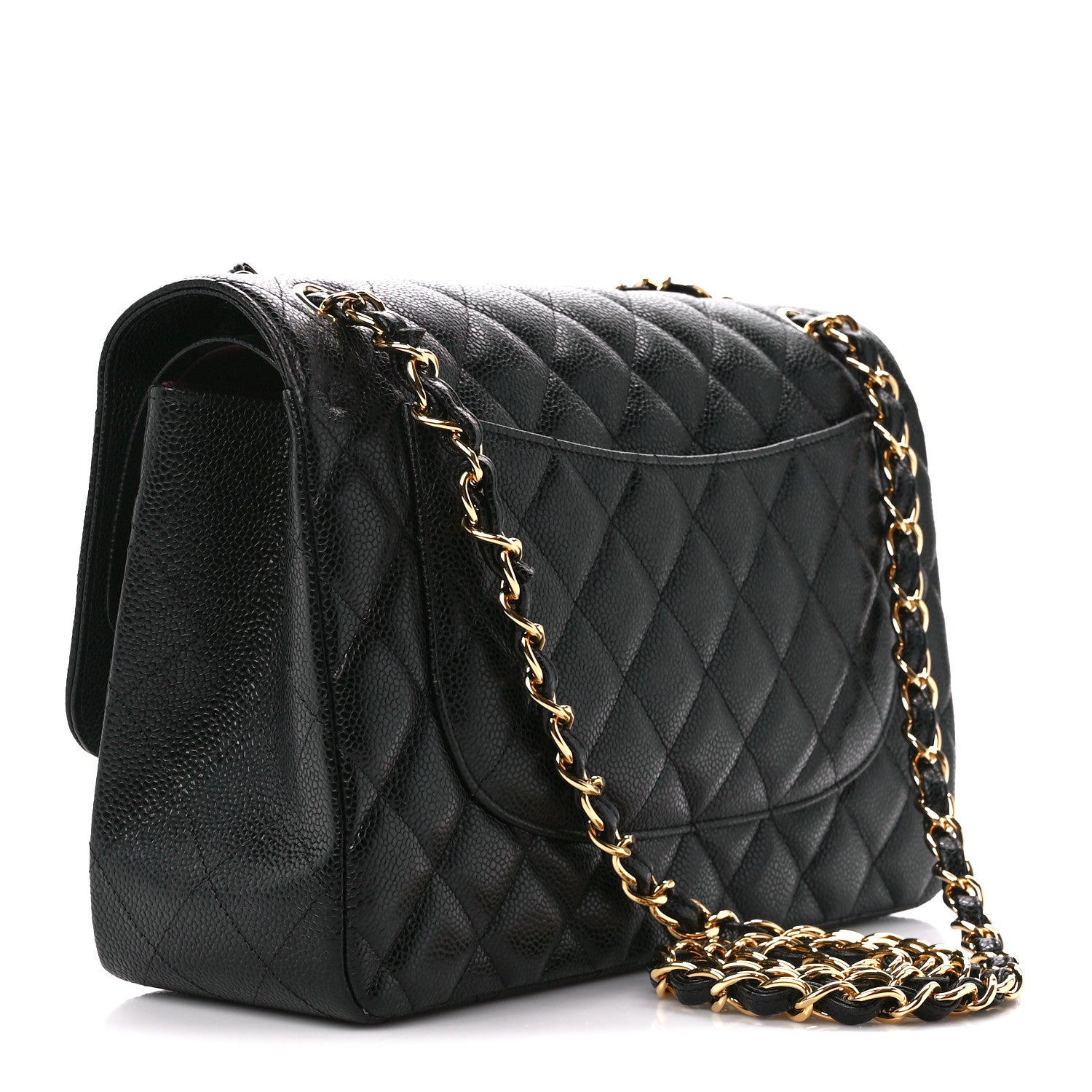 Chanel Caviar Quilted Jumbo Double Flap Black 3 of 12