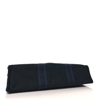 Hermes Canvas Herline GM Tote Navy 4 of 11