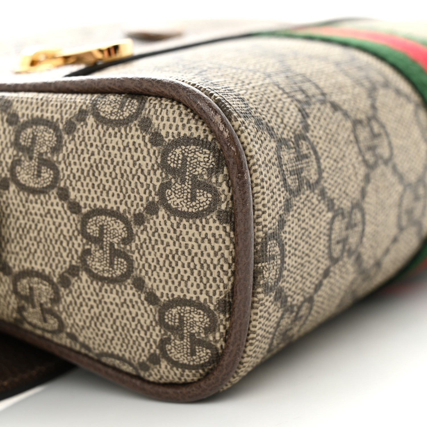 Gucci GG Supreme Monogram Web Small Ophidia Belt Bag 95 38 Dark Brown 9 of 12