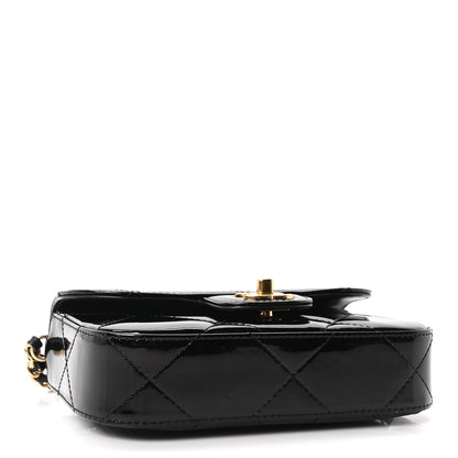 Chanel Metallic Mirror Calfskin Mini Top Handle Clutch With Chain  Black 7 of 19