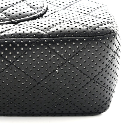Chanel Lambskin Perforated Medium Double Flap Black 14 of 18