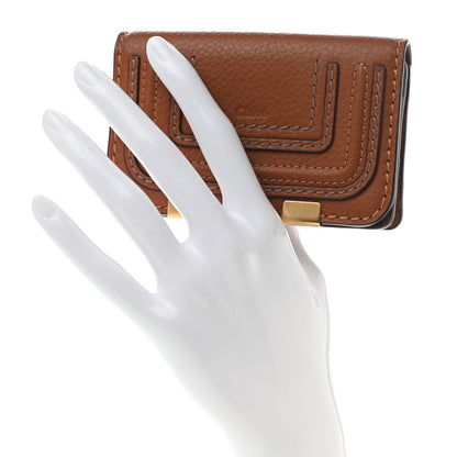 Chloe Grained Calfskin Marcie Compact Wallet Tan 2 of 9