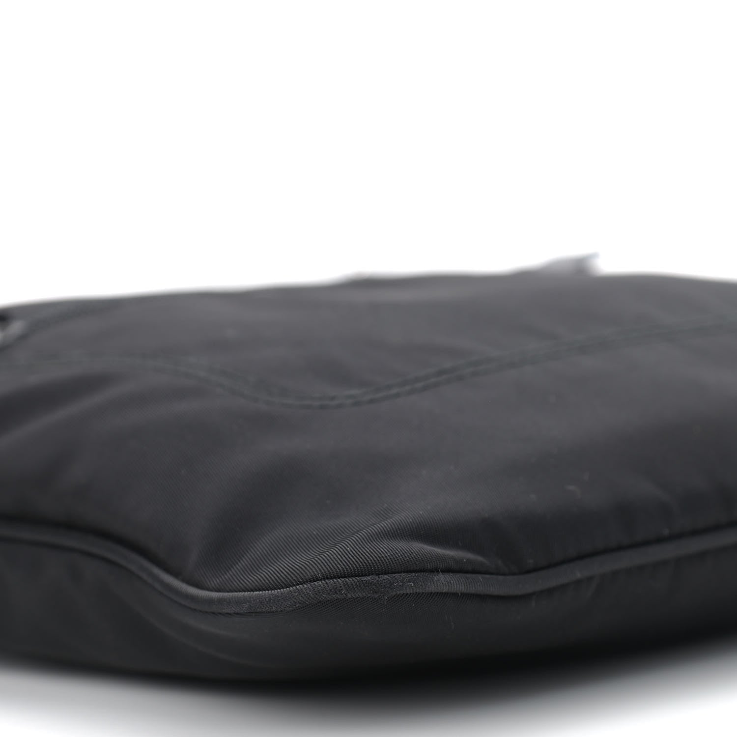 Prada Tessuto Nylon Saffiano Flat Messenger Bag Black 8 of 11