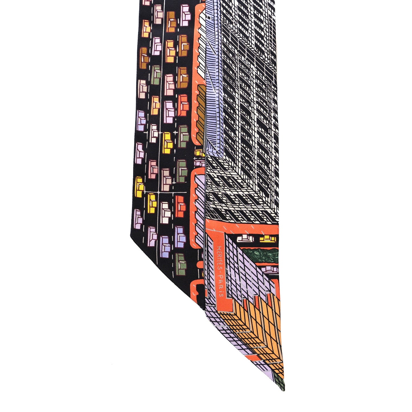 Silk Pantin City Twilly Black Parme Multicolore